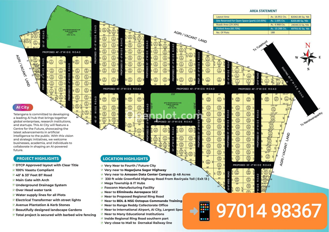 Plot for Sale in Nandiwanaparthi,Ranga Reddy